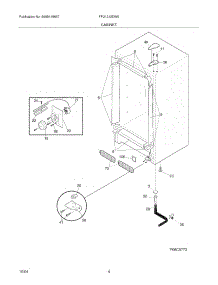 05 - Cabinet parts for Frigidaire Freezer FFU1212DW0 from AppliancePartsPros.com