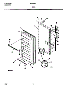02 - Door parts for Frigidaire Freezer FFU12D9EW1 from AppliancePartsPros.com