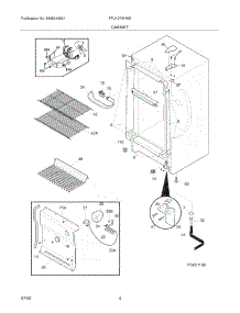 05 - Cabinet parts for Frigidaire Freezer FFU12F2HW5 from AppliancePartsPros.com