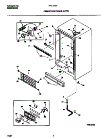 03 - Cabinet / Control / Shelves parts for Frigidaire Freezer FFU12D9EW1 from AppliancePartsPros.com