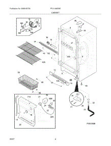 05 - Cabinet parts for Frigidaire Freezer FFU1466GW0 from AppliancePartsPros.com