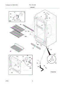 05 - Cabinet parts for Frigidaire Freezer FFU11FK1CW2 from AppliancePartsPros.com