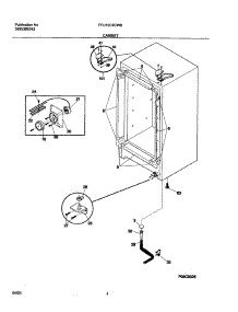 05 - Cabinet parts for Frigidaire Freezer FFU12C2CW0 from AppliancePartsPros.com