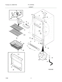 05 - Cabinet parts for Frigidaire Freezer FFU14F5HWG from AppliancePartsPros.com