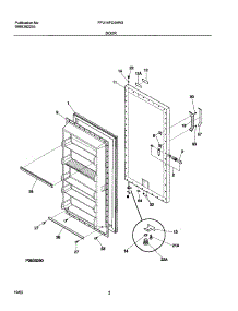 03 - Door parts for Frigidaire Freezer FFU14FC4AW3 from AppliancePartsPros.com