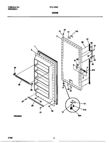 02 - Door parts for Frigidaire Freezer FFU14F9CW3 from AppliancePartsPros.com