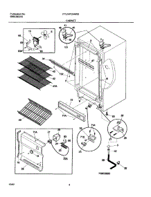 05 - Cabinet parts for Frigidaire Freezer FFU14FC4AW3 from AppliancePartsPros.com