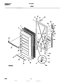 02 - Door parts for Frigidaire Freezer FFU14F9CW0 from AppliancePartsPros.com