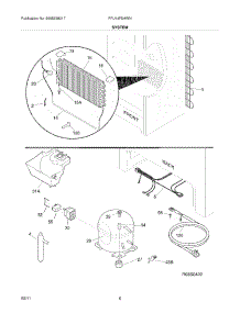 07 - System parts for Frigidaire Freezer FFU14F5HWN from AppliancePartsPros.com
