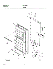 03 - Door parts for Frigidaire Freezer FFU17FC4CW0 from AppliancePartsPros.com