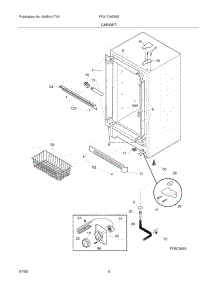 05 - Cabinet parts for Frigidaire Freezer FFU1724DW2 from AppliancePartsPros.com