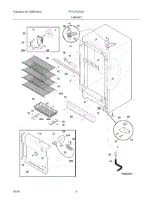 05 - Cabinet parts for Frigidaire Freezer FFU17FC5CW1 from AppliancePartsPros.com