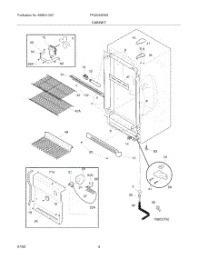 05 - Cabinet parts for Frigidaire Freezer FFU2064DW3 from AppliancePartsPros.com