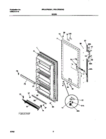 02 - Door parts for Frigidaire Freezer FFU17F9GW2 from AppliancePartsPros.com