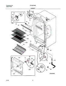 05 - Cabinet parts for Frigidaire Freezer FFU20F3AW3 from AppliancePartsPros.com