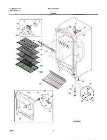 05 - Cabinet parts for Frigidaire Freezer FFU20FC3AW0 from AppliancePartsPros.com