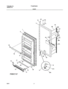 03 - Door parts for Frigidaire Freezer FFU20FC6AW0 from AppliancePartsPros.com