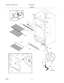 05 - Cabinet parts for Frigidaire Freezer FFU2064DW11 from AppliancePartsPros.com
