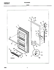 02 - Door parts for Frigidaire Freezer FFU20F9GW0 from AppliancePartsPros.com