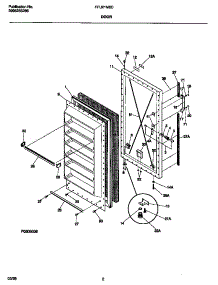 02 - Door parts for Frigidaire Freezer FFU21M8CW0 from AppliancePartsPros.com
