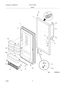 03 - Door parts for Frigidaire Freezer FKFH21F7HWB from AppliancePartsPros.com