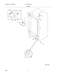 05 - Cabinet parts for Frigidaire Freezer FKFU13M2HW2 from AppliancePartsPros.com