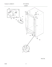 05 - Cabinet parts for Frigidaire Freezer FKFU13M2HW3 from AppliancePartsPros.com