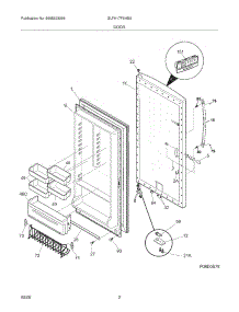 03 - Door parts for Frigidaire Freezer GLFH17F8HBA from AppliancePartsPros.com