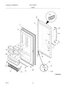 03 - Door parts for Frigidaire Freezer GLFH17F8HWH from AppliancePartsPros.com