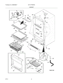 05 - Cabinet parts for Frigidaire Freezer GLFH17F8HWG from AppliancePartsPros.com