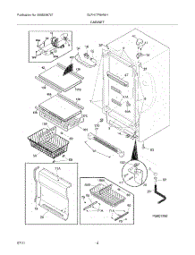 05 - Cabinet parts for Frigidaire Freezer GLFH17F8HWH from AppliancePartsPros.com