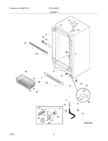 05 - Cabinet parts for Frigidaire Freezer FFU2124DW7 from AppliancePartsPros.com