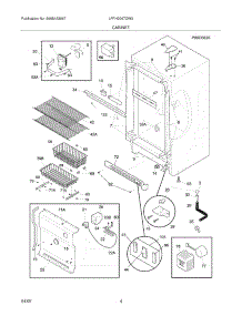 05 - Cabinet parts for Frigidaire Freezer LFFH2067DW2 from AppliancePartsPros.com