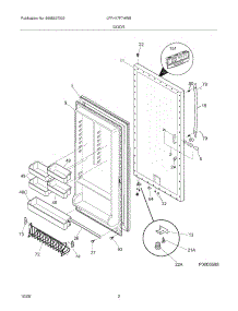 03 - Door parts for Frigidaire Freezer LFFH17F7HWB from AppliancePartsPros.com