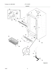 05 - Cabinet parts for Frigidaire Freezer LFFU1424DW1 from AppliancePartsPros.com