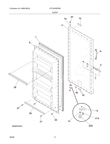03 - Door parts for Frigidaire Freezer LFFU2065DW5 from AppliancePartsPros.com