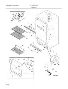 05 - Cabinet parts for Frigidaire Freezer LFFU1765DW12 from AppliancePartsPros.com