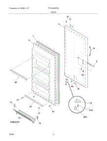 03 - Door parts for Frigidaire Freezer TFFU2065FW0 from AppliancePartsPros.com