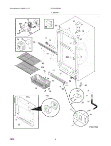 05 - Cabinet parts for Frigidaire Freezer TFFU2065FW0 from AppliancePartsPros.com