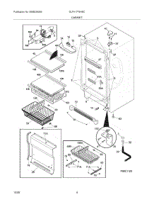 05 - Cabinet parts for Frigidaire Freezer GLFH17F8HBC from AppliancePartsPros.com