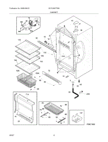 05 - Cabinet parts for Frigidaire Freezer GLFU2067FW6 from AppliancePartsPros.com