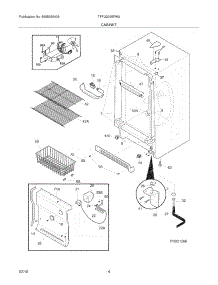 05 - Cabinet parts for Frigidaire Freezer TFFU2065FWA from AppliancePartsPros.com