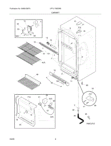 05 - Cabinet parts for Frigidaire Freezer LFFU1765DW5 from AppliancePartsPros.com