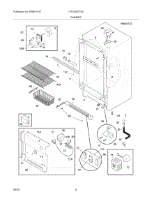 05 - Cabinet parts for Frigidaire Freezer LFFU2067DS0 from AppliancePartsPros.com