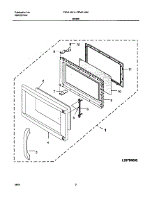03 - Door parts for Frigidaire Microwave CFMV145KS1 from AppliancePartsPros.com