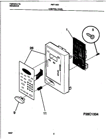 02 - Control Panel parts for Frigidaire Microwave FMT116E1A0 from AppliancePartsPros.com