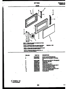 03 - Door Parts parts for Frigidaire Microwave MCT1390A1 from AppliancePartsPros.com