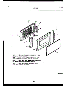 03 - Door Parts parts for Frigidaire Microwave MCT1390P3 from AppliancePartsPros.com