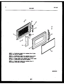 03 - Door Parts parts for Frigidaire Microwave MC1350P2 from AppliancePartsPros.com