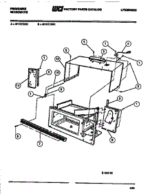 06 - Cabinet Shell parts for Frigidaire Microwave MVH1199N from AppliancePartsPros.com